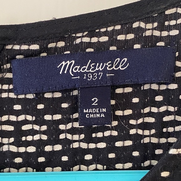 Madewell 1937 Mod Black & White Tank Dress, size 2 - Picture 3 of 4